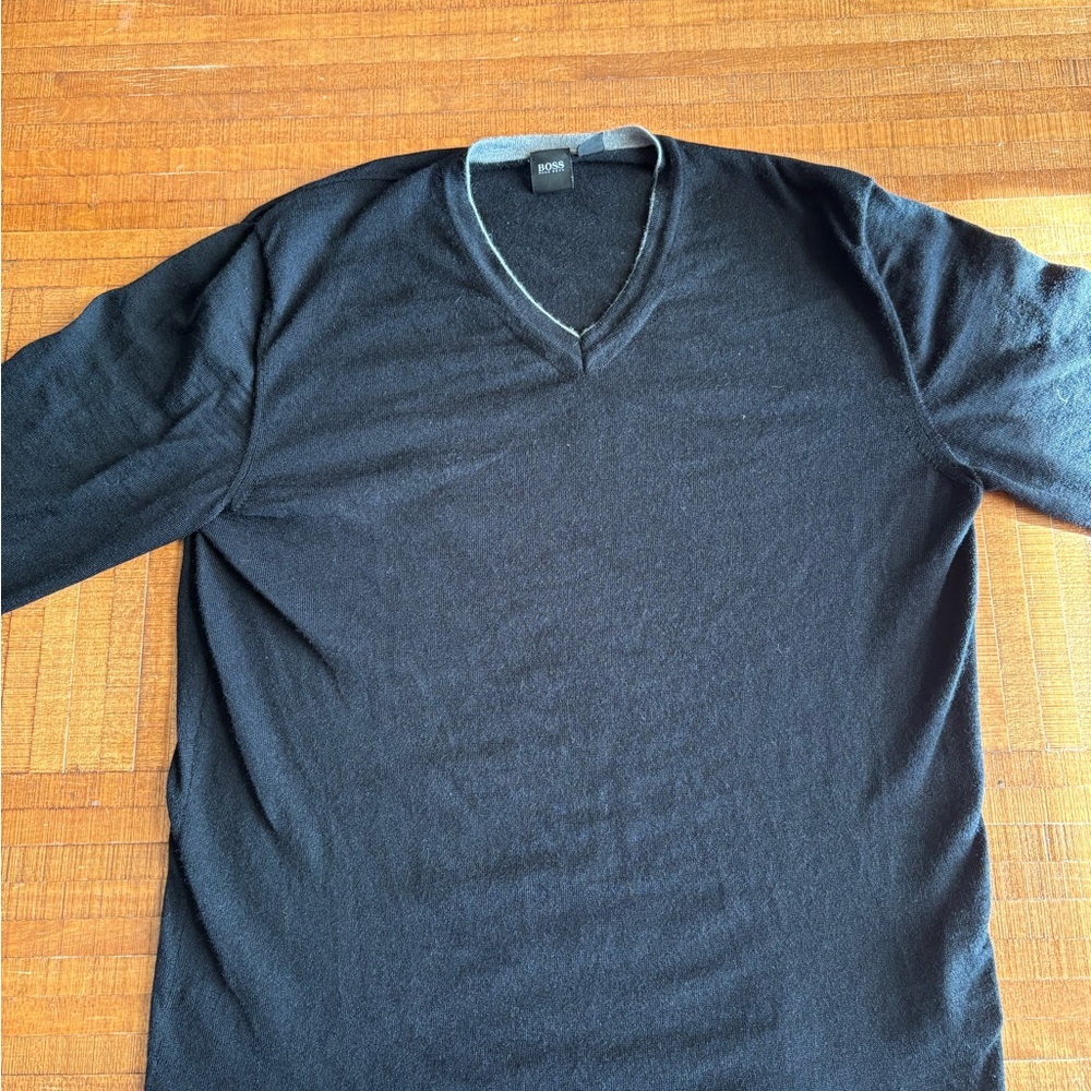 Hugo Boss Black V-Neck Sweater